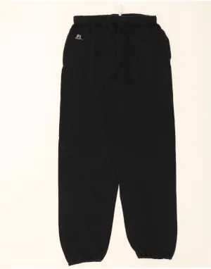 RUSSELL ATHLETIC Mens Tracksuit Trousers Joggers Large Black Cotton