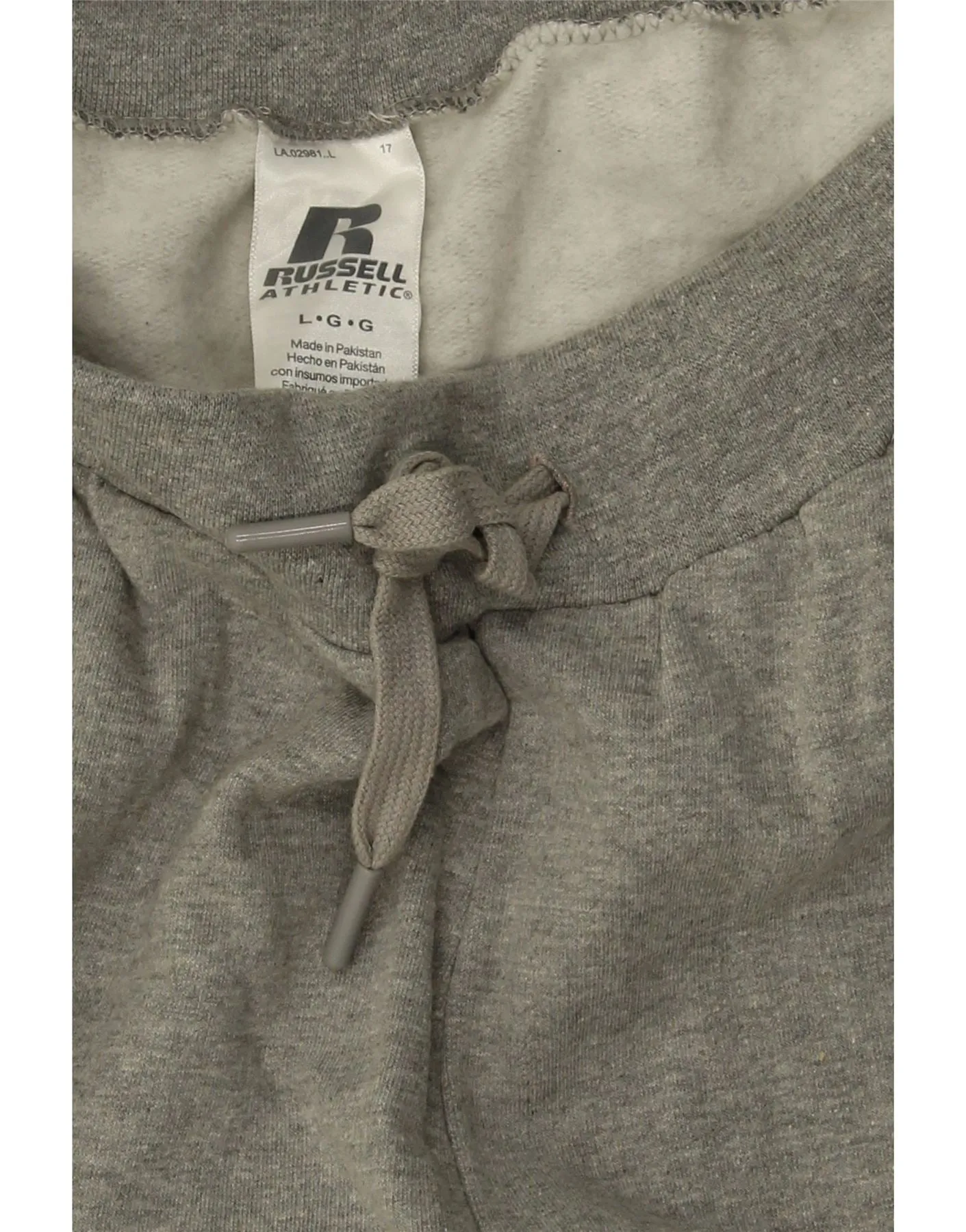 RUSSELL ATHLETIC Mens Tracksuit Trousers Large  Grey Cotton