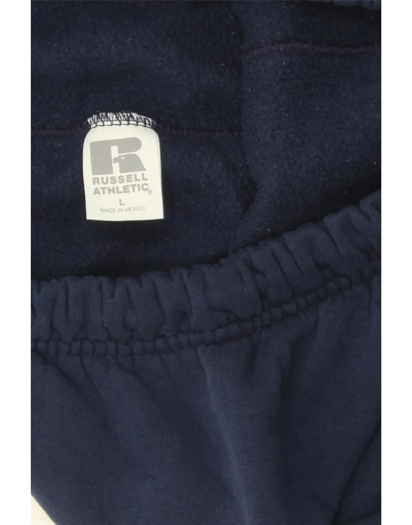 RUSSELL ATHLETIC Mens Tracksuit Trousers Large  Navy Blue Cotton