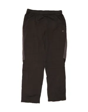 RUSSELL ATHLETIC Mens Tracksuit Trousers Medium  Black Colourblock