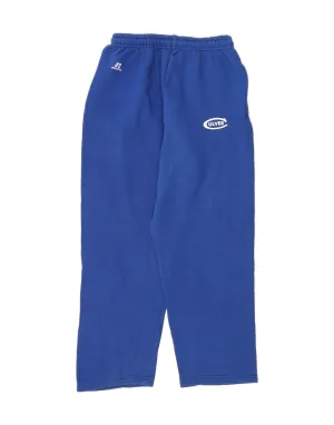 RUSSELL ATHLETIC Mens Tracksuit Trousers Medium  Blue Cotton