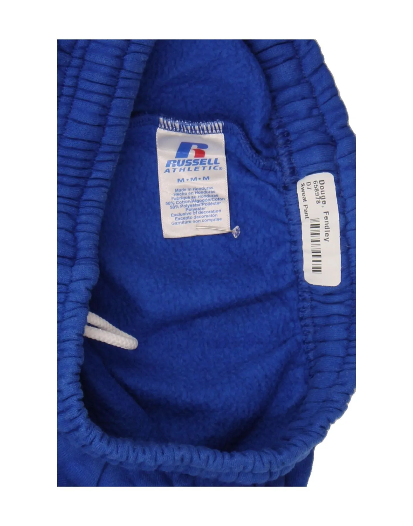 RUSSELL ATHLETIC Mens Tracksuit Trousers Medium  Blue Cotton