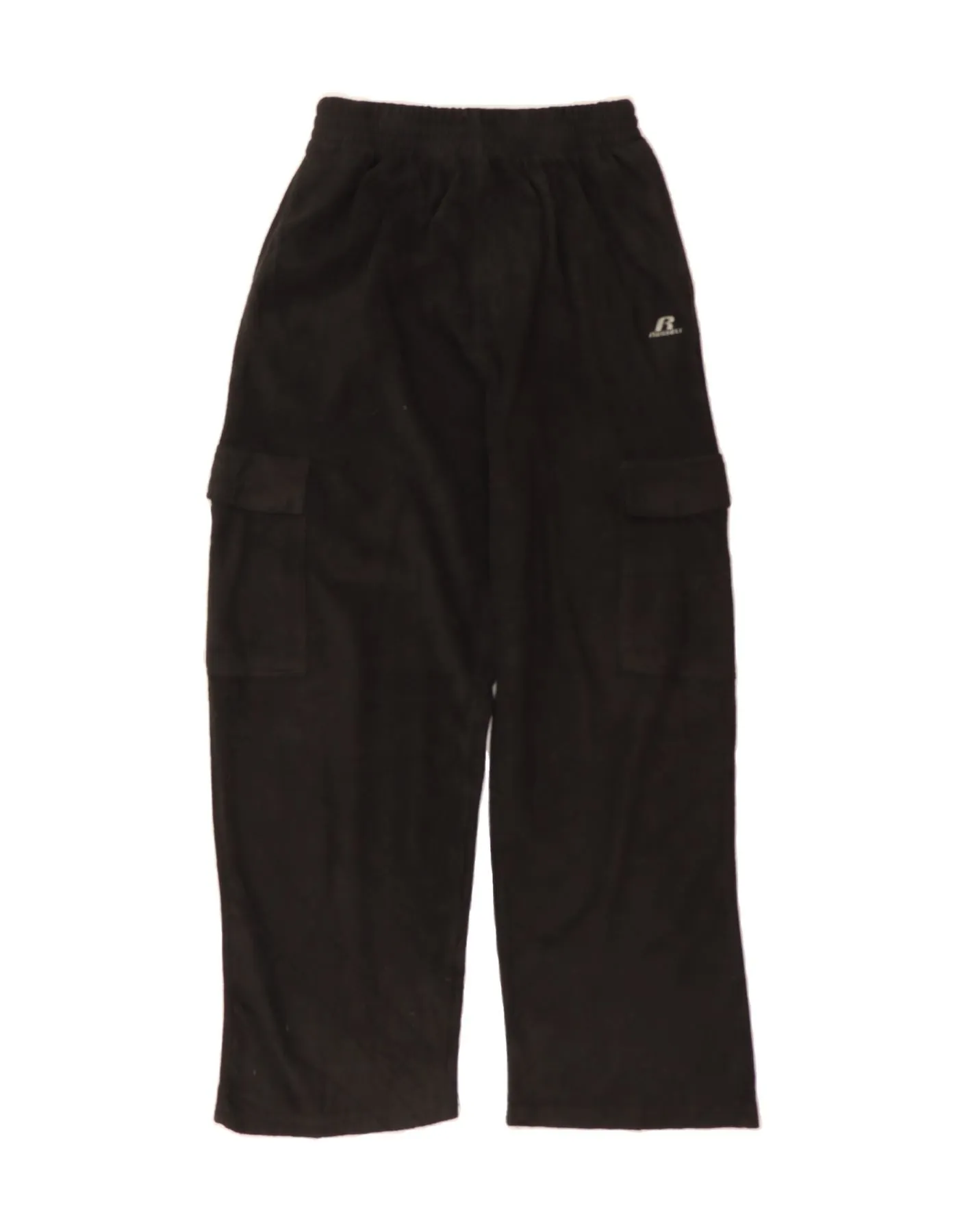 RUSSELL ATHLETIC Womens Cargo Tracksuit Trousers UK 14 Medium Black