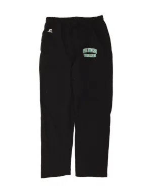 RUSSELL ATHLETIC Womens Graphic Tracksuit Trousers UK 16 Large  Black