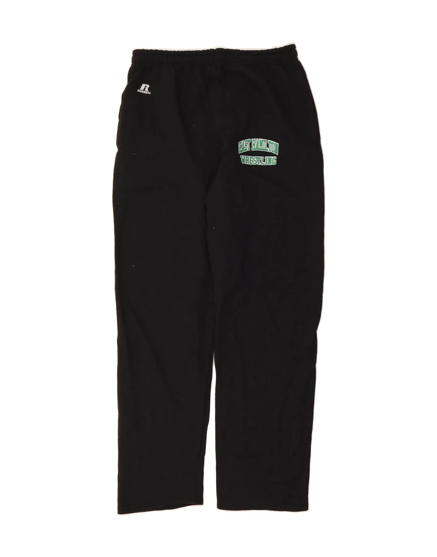 RUSSELL ATHLETIC Womens Graphic Tracksuit Trousers UK 16 Large  Black