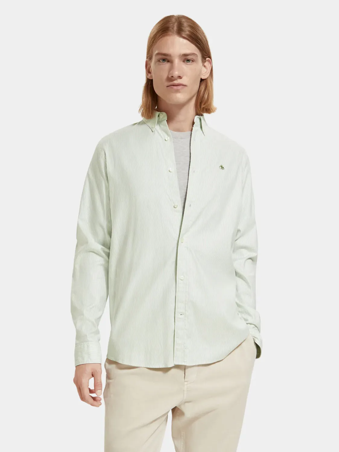 SCOTCH & SODA ESSENTIAL OXFORD STRIPE L/S SHIRT 174524
