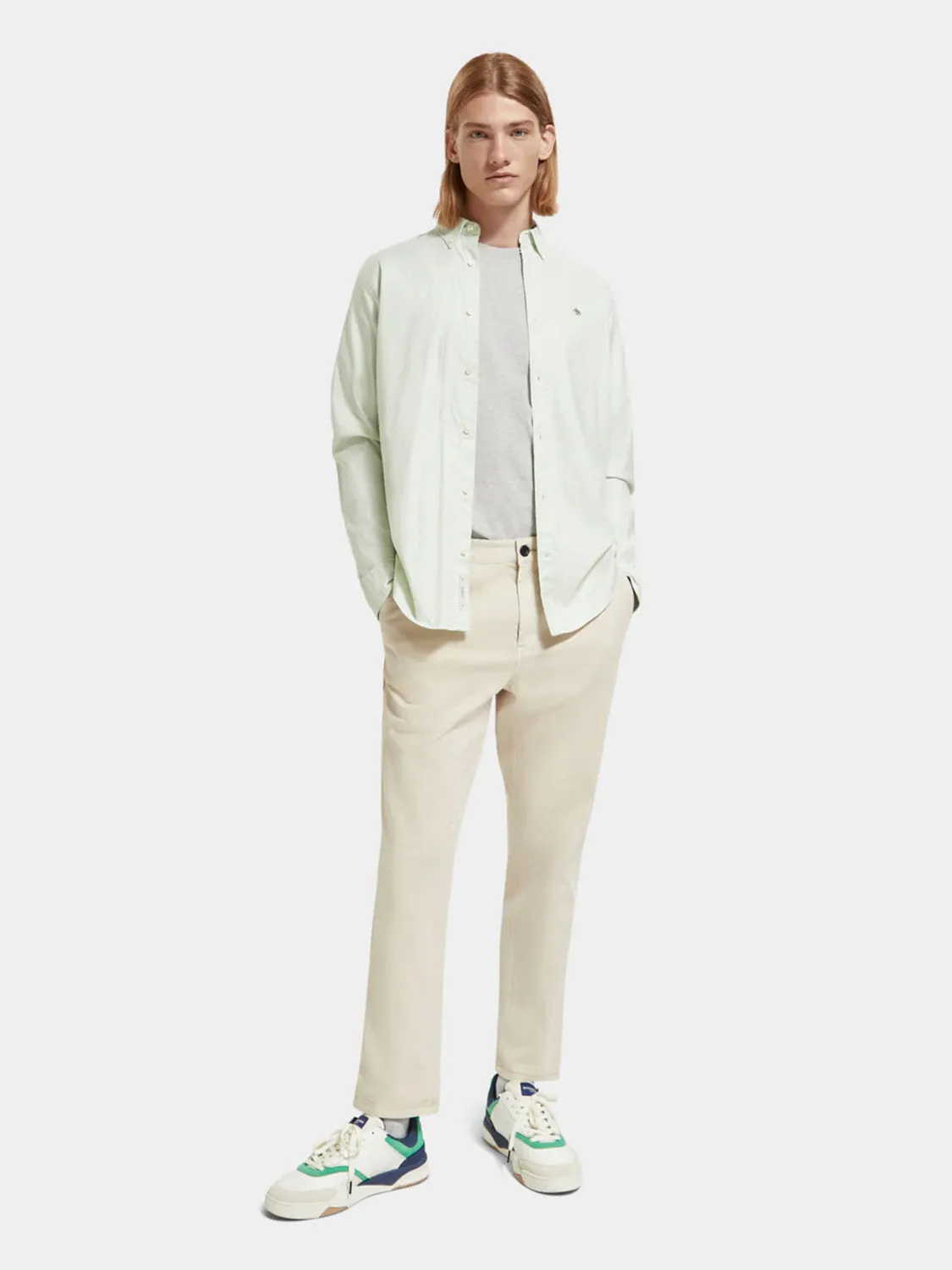 SCOTCH & SODA ESSENTIAL OXFORD STRIPE L/S SHIRT 174524