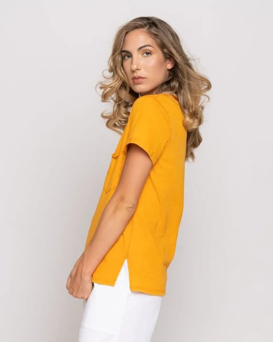 Short Sleeve V-Neck Pocket T