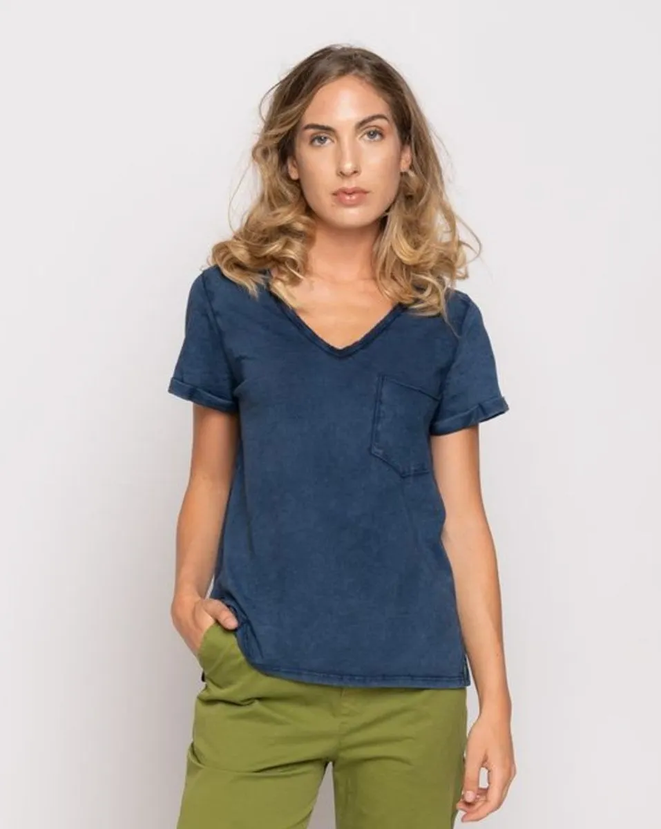 Short Sleeve V-Neck Pocket T