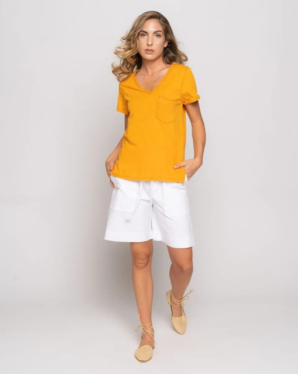 Short Sleeve V-Neck Pocket T