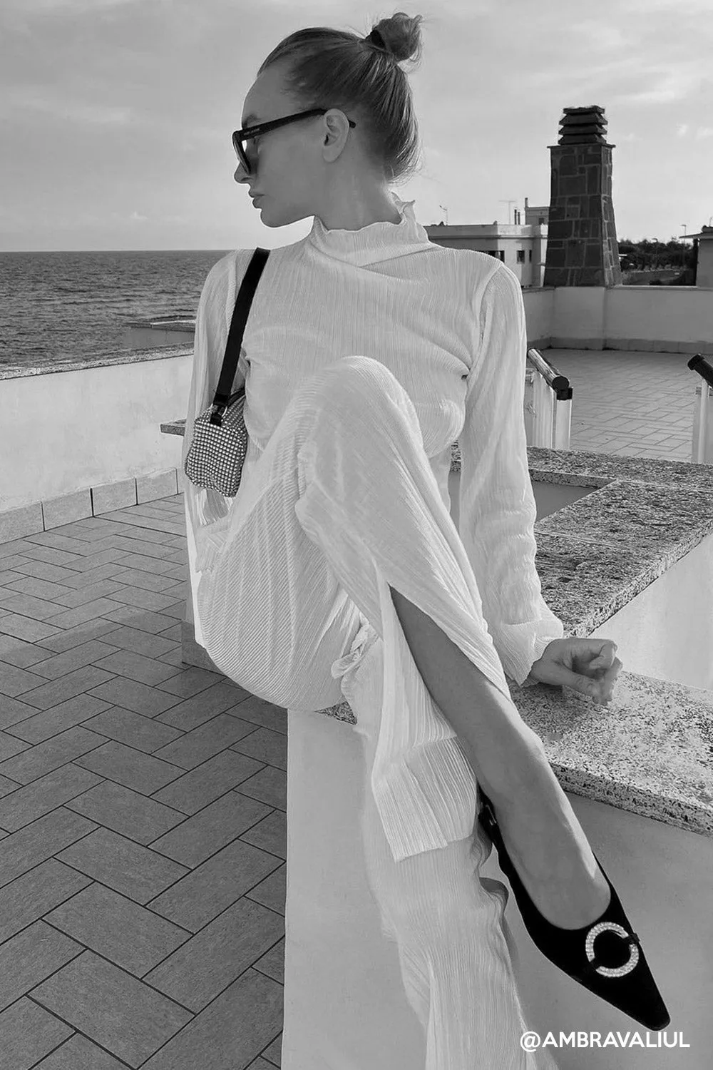 Sia Plisse Tunic Top and Pants Set