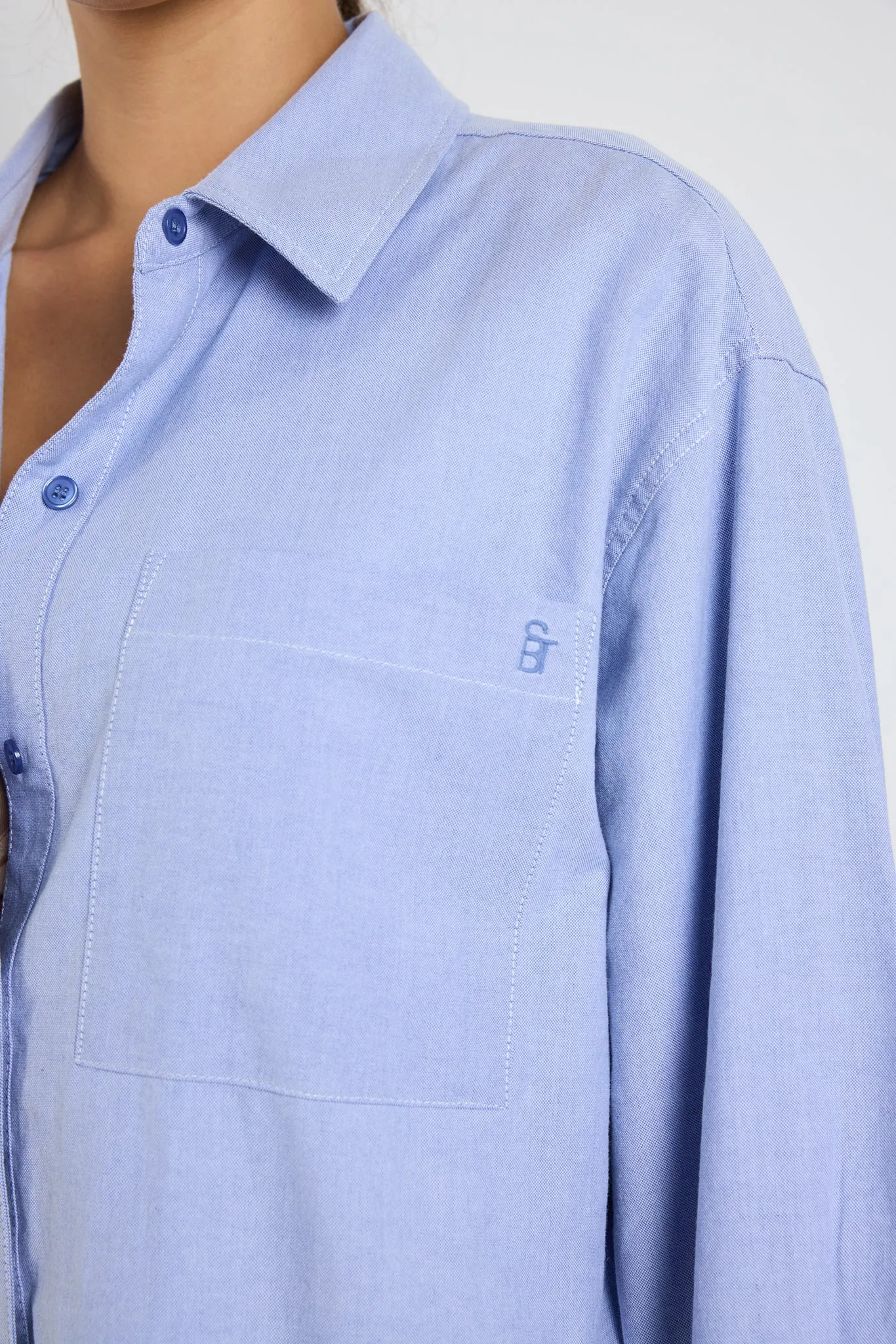 Signature Oxford Blue Oversized Shirt