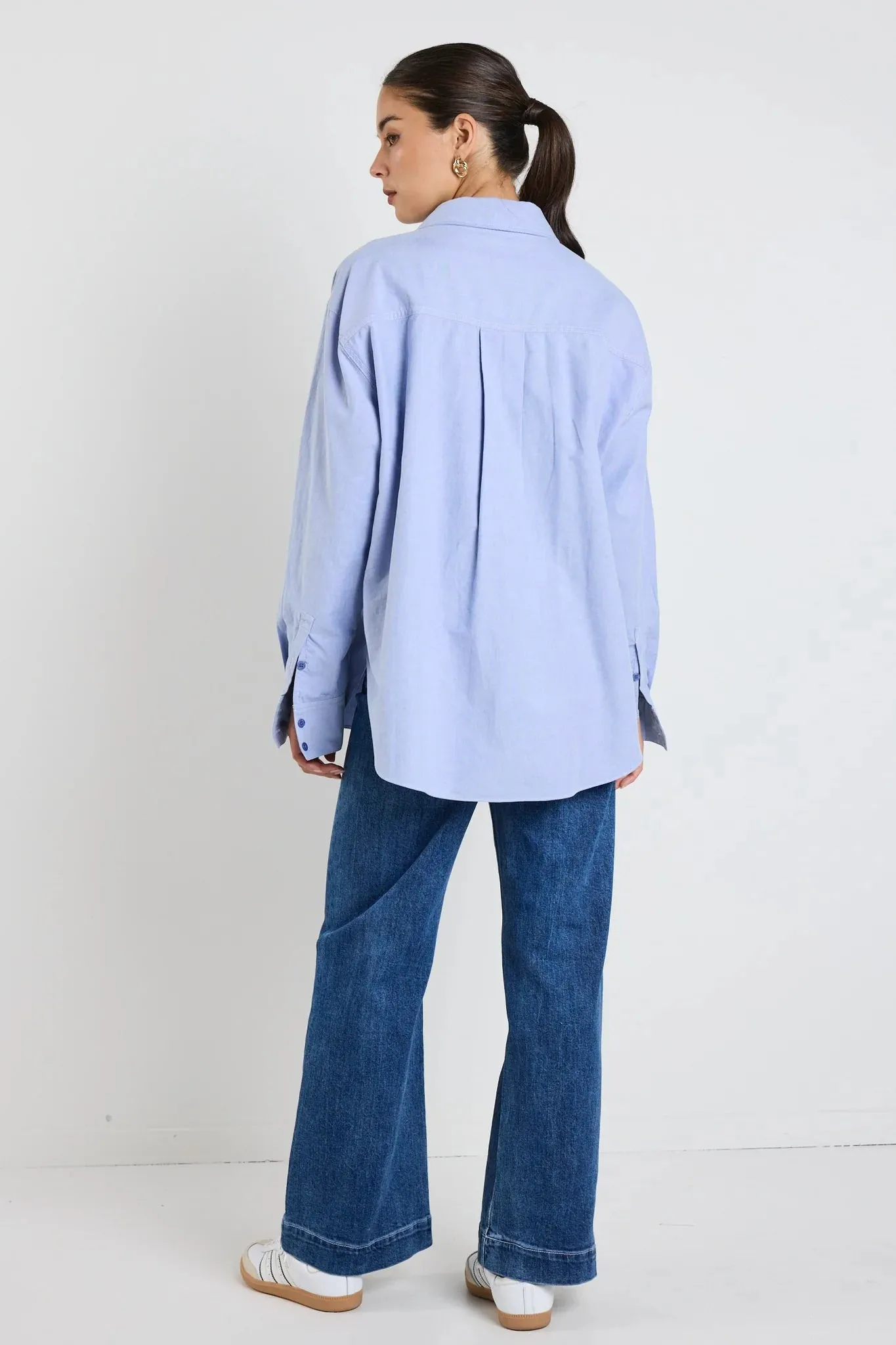 Signature Oxford Blue Oversized Shirt