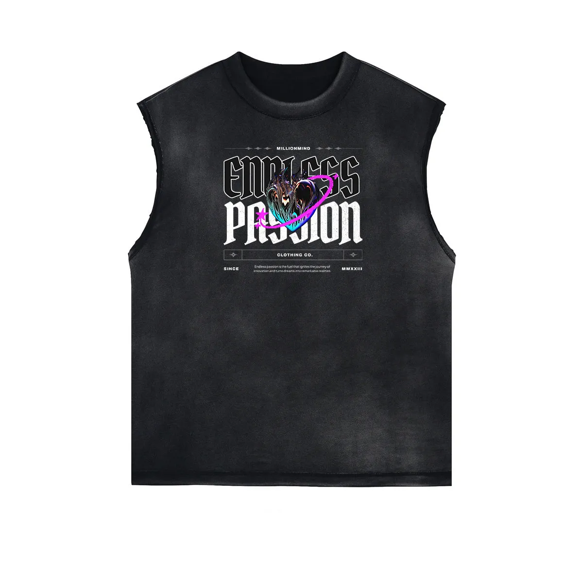 Sleeveless Chrome Y2K Streetwear Graphic Tee