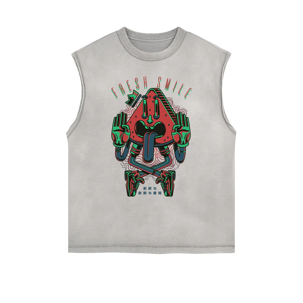 Sleeveless Steampunk Graphic Tee