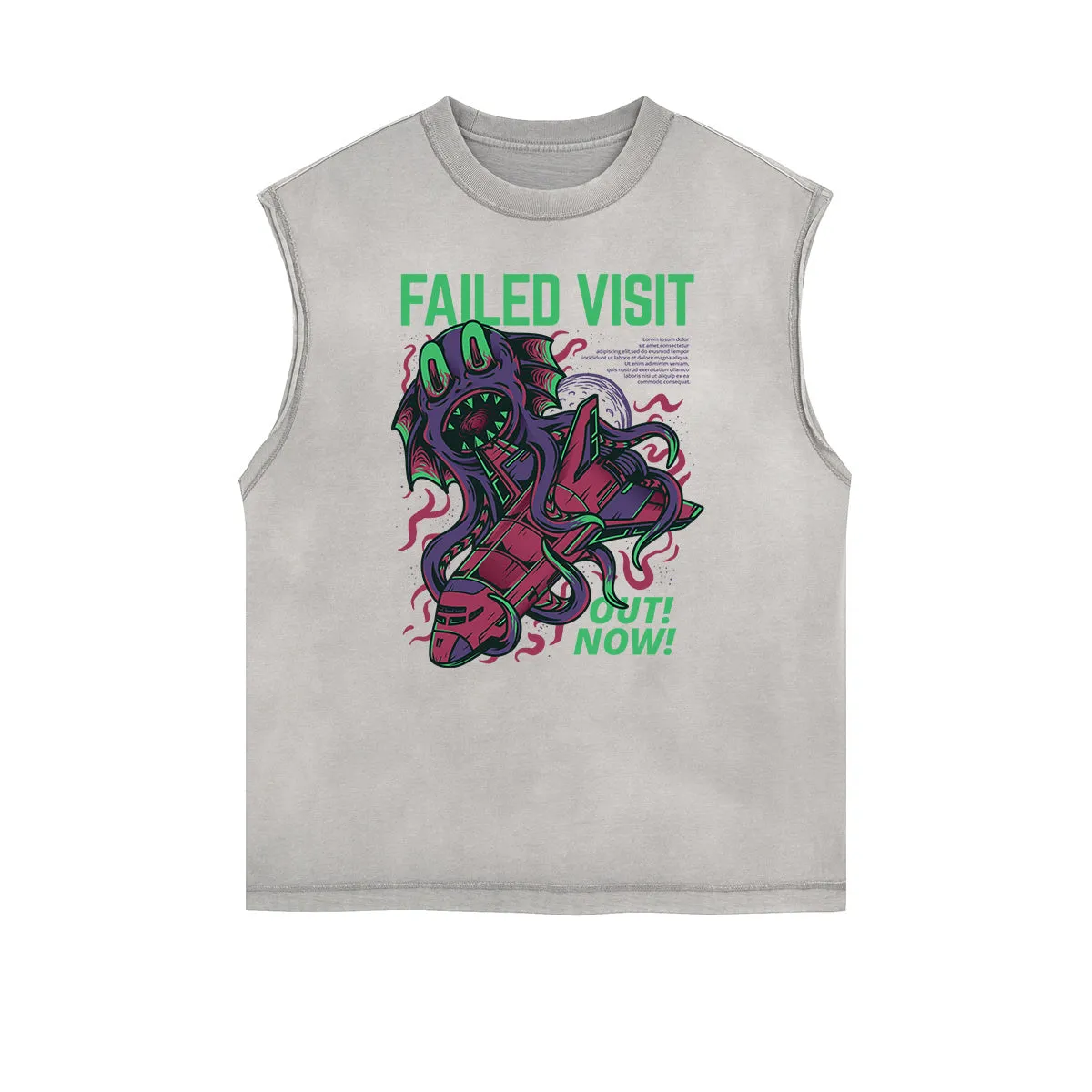 Sleeveless Steampunk Graphic Tee