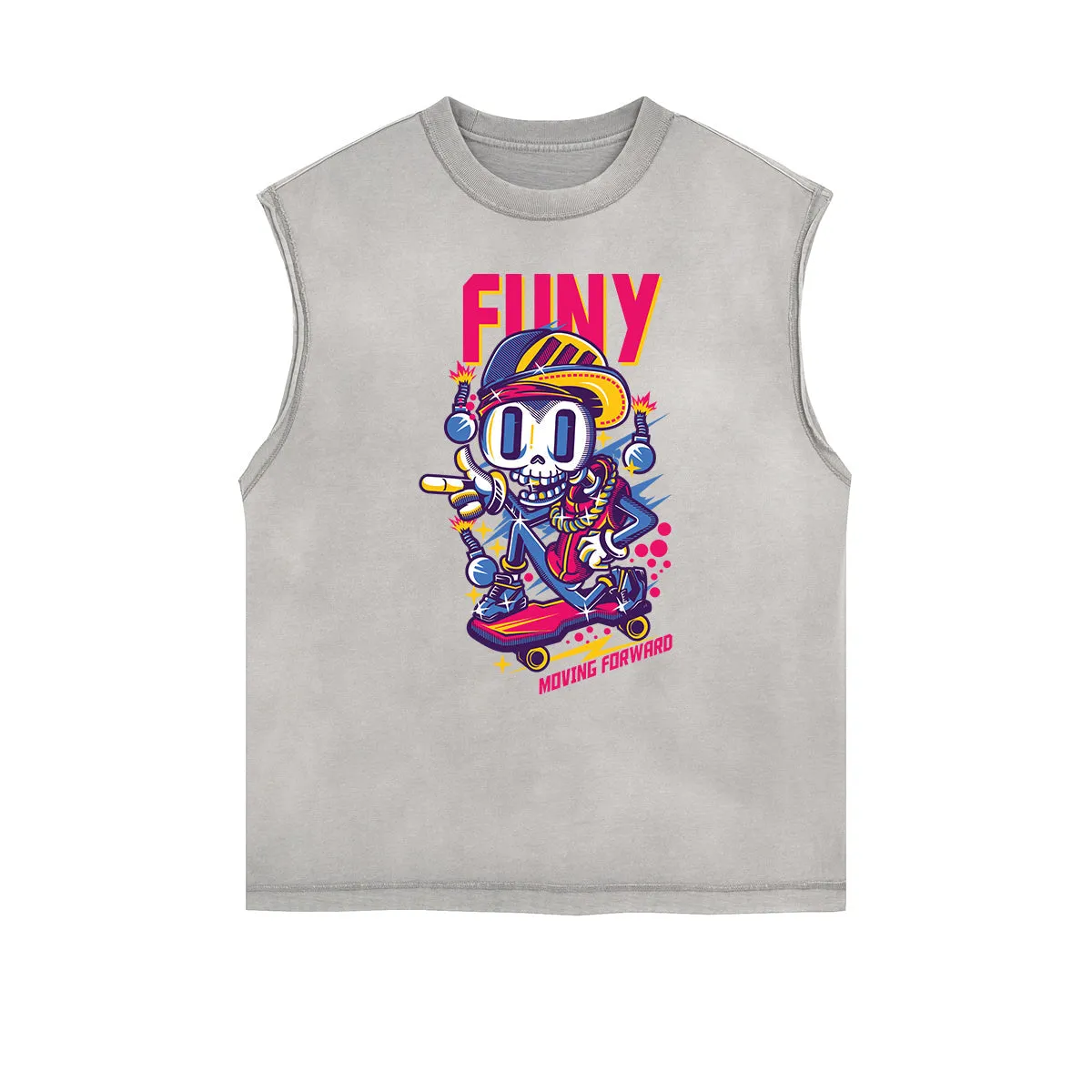 Sleeveless Steampunk Graphic Tee