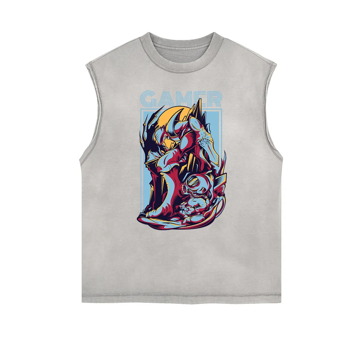 Sleeveless Steampunk Graphic Tee