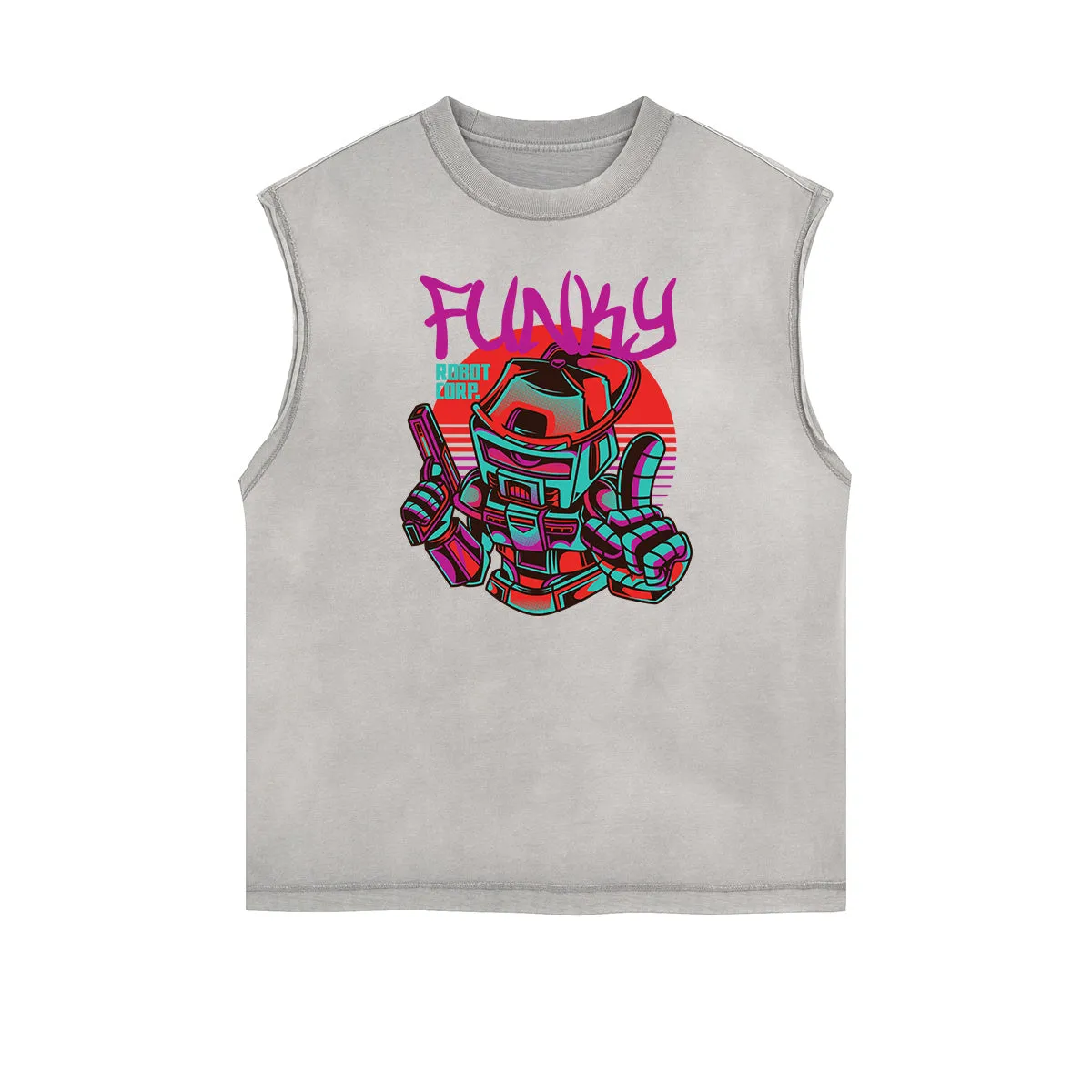 Sleeveless Steampunk Graphic Tee