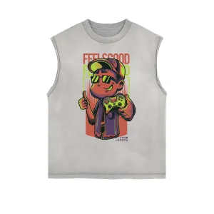 Sleeveless Steampunk Graphic Tee