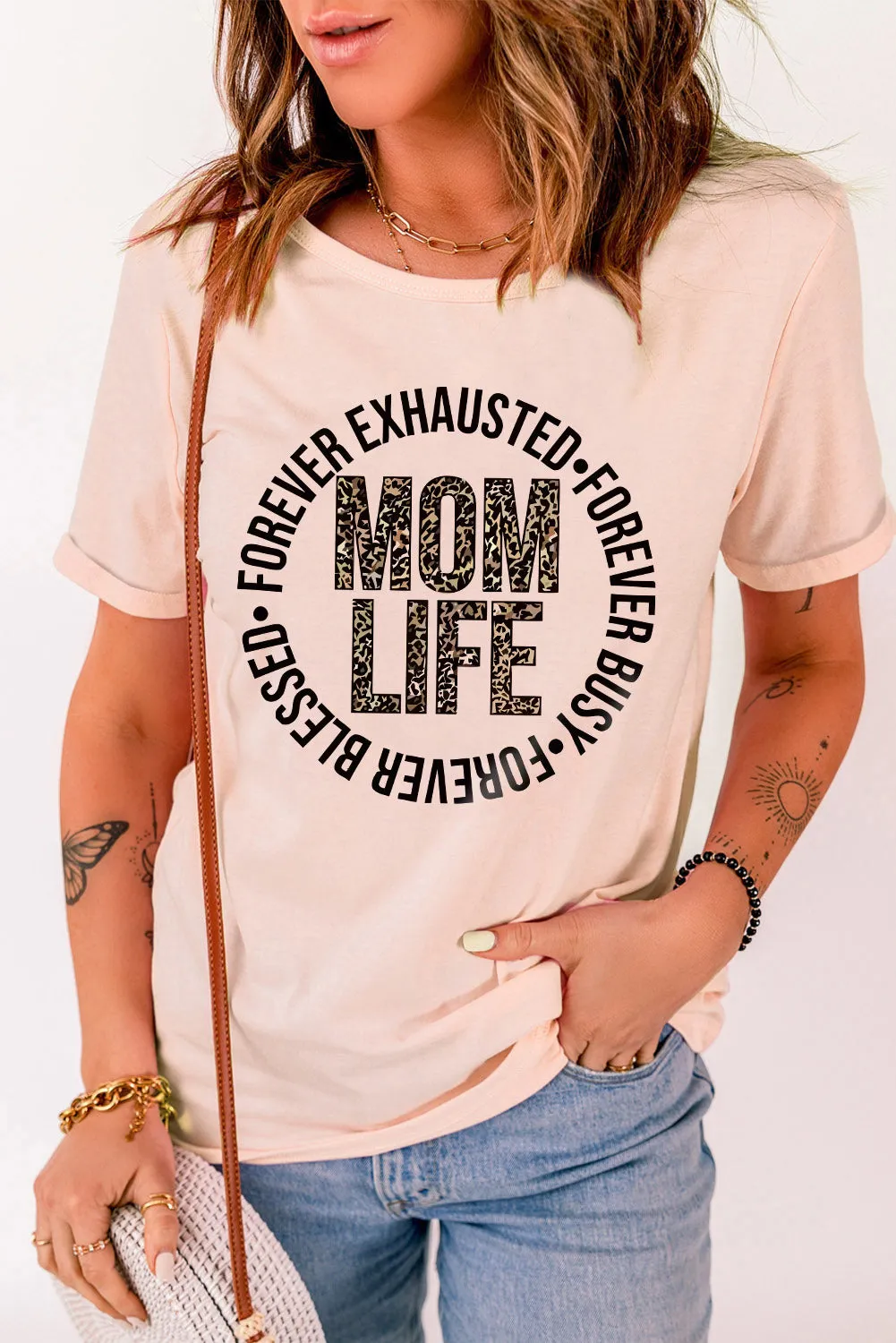 Slogan Letter Print Crew Neck Graphic T Shirt