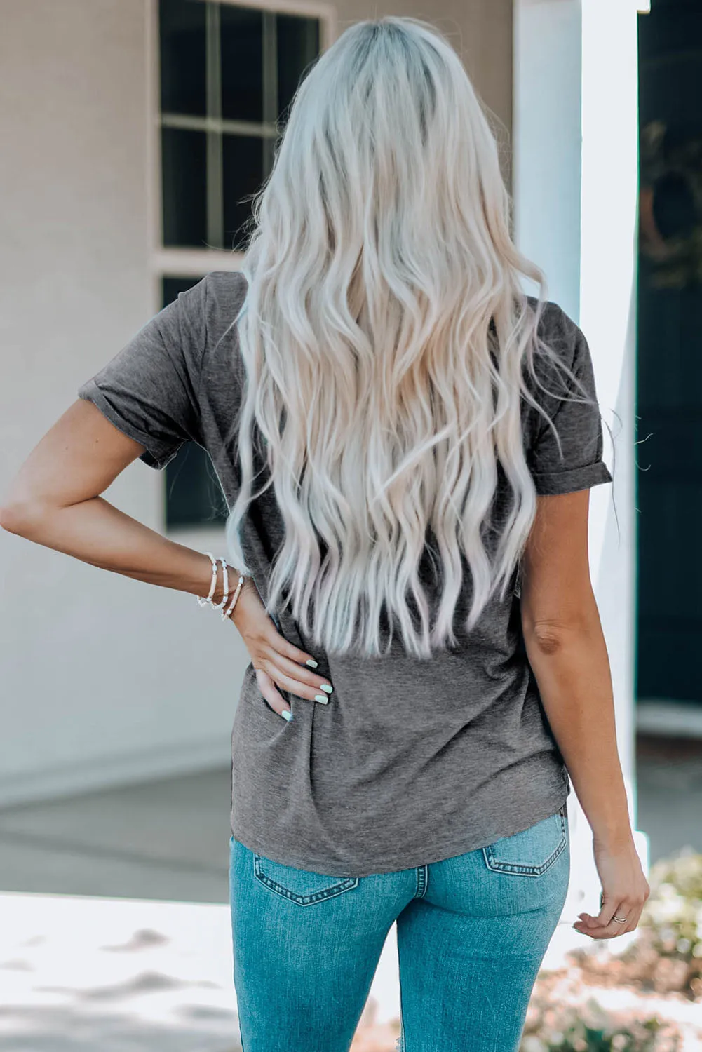 Slogan Letter Print Crew Neck Graphic T Shirt