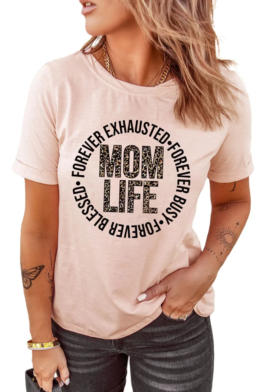 Slogan Letter Print Crew Neck Graphic T Shirt