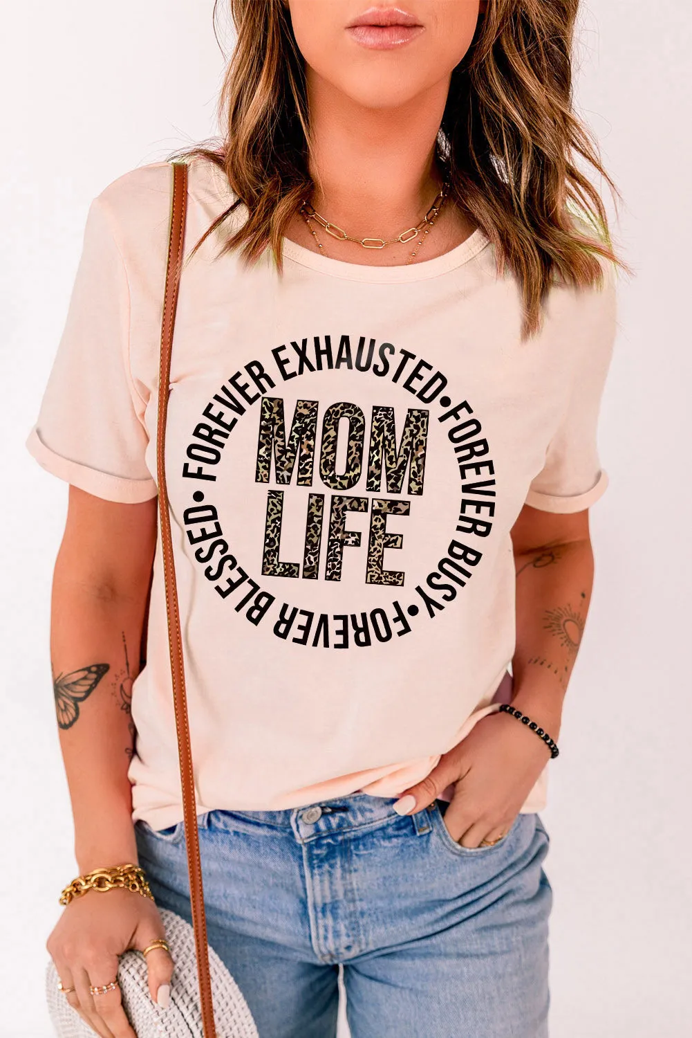 Slogan Letter Print Crew Neck Graphic T Shirt