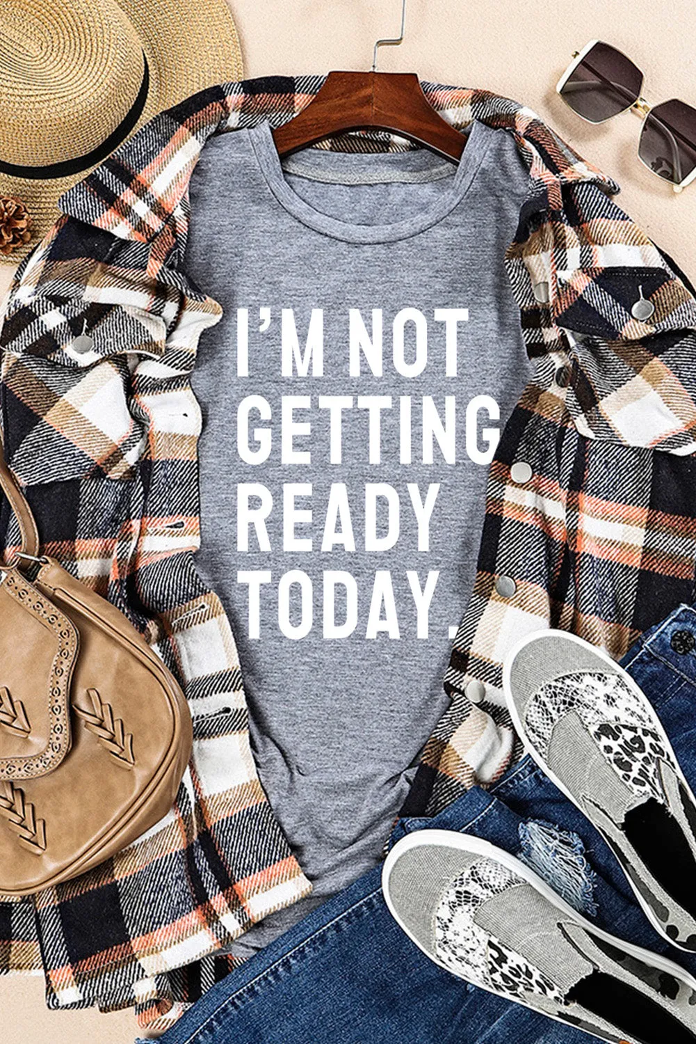 Slogan Letter Print Crew Neck Graphic T Shirt