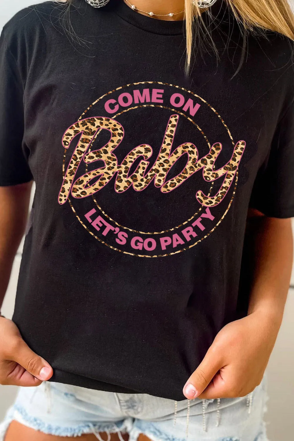 Slogan Letter Print Crew Neck Graphic T Shirt