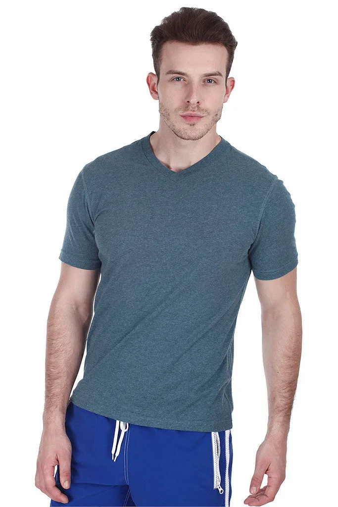 Soft Cotton Melange V Neck Tee