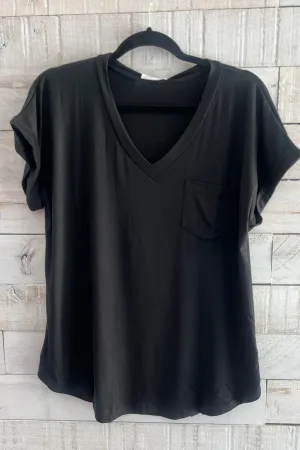 Solid Basic Tee- Black