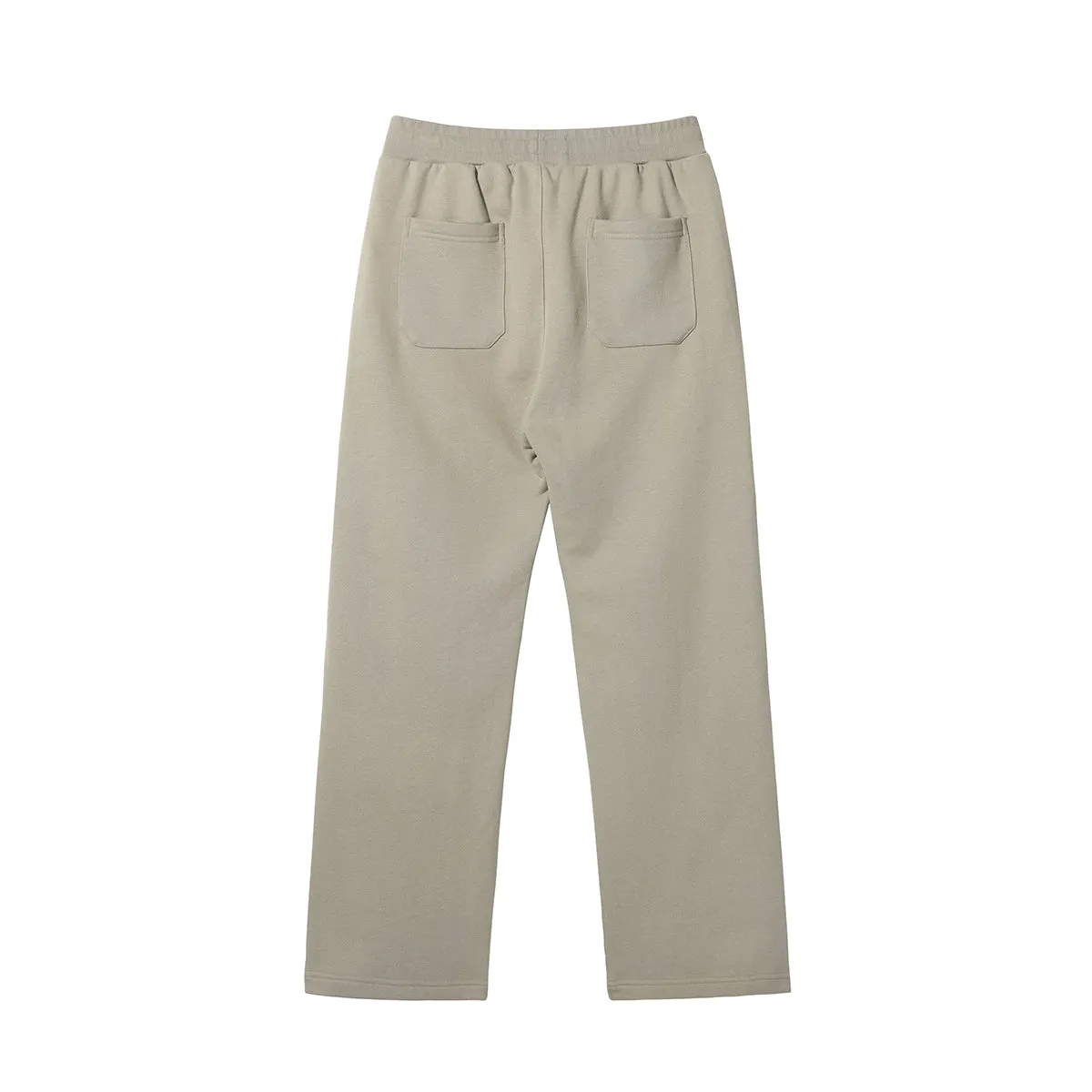 Solid Color Front Seam Baggy Jogger