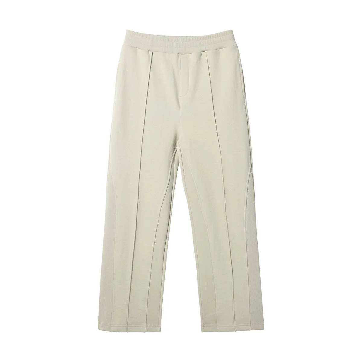 Solid Color Front Seam Baggy Jogger