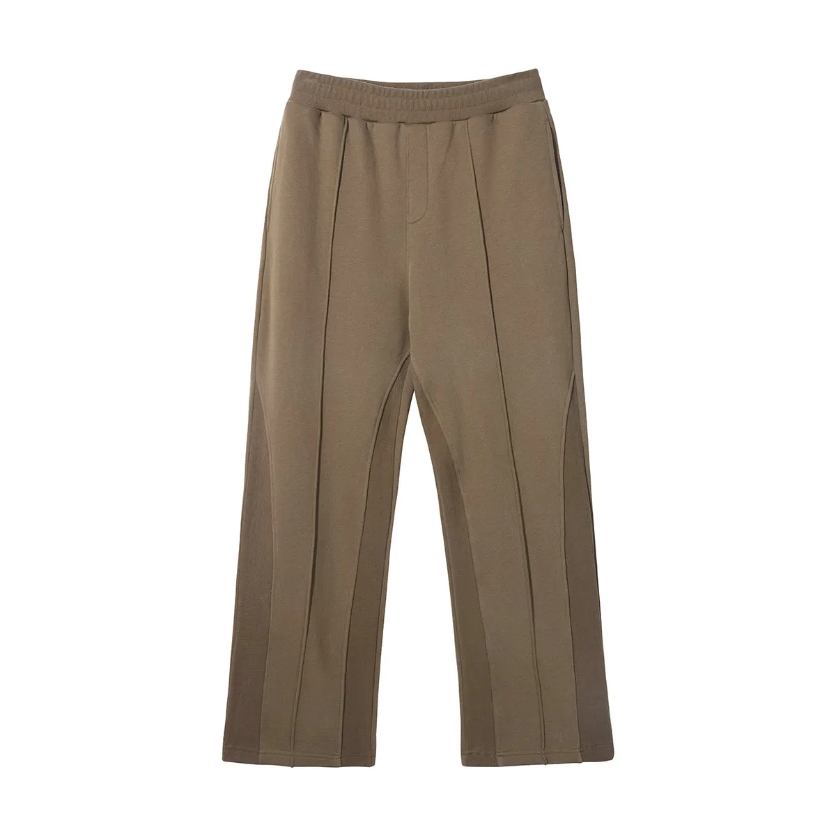 Solid Color Front Seam Baggy Jogger