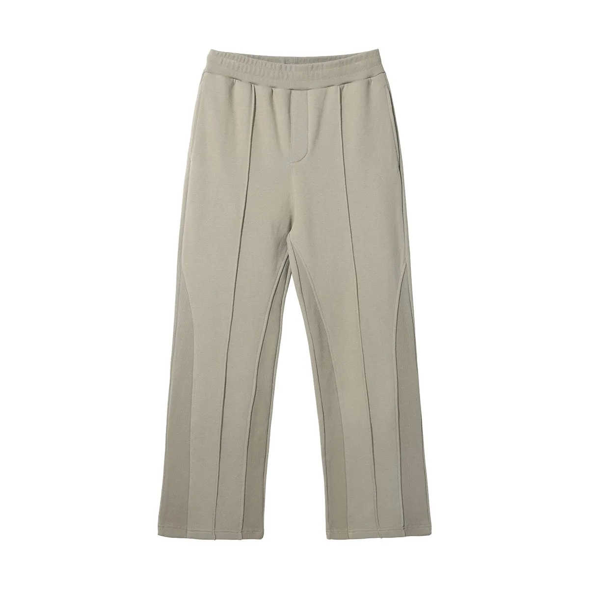Solid Color Front Seam Baggy Jogger