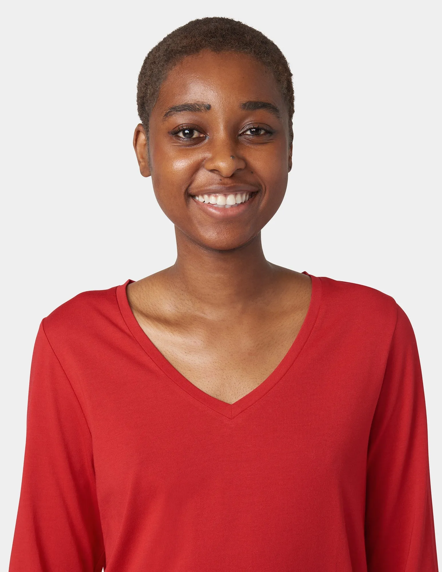 Solid Ls V-Neck PJ Tee