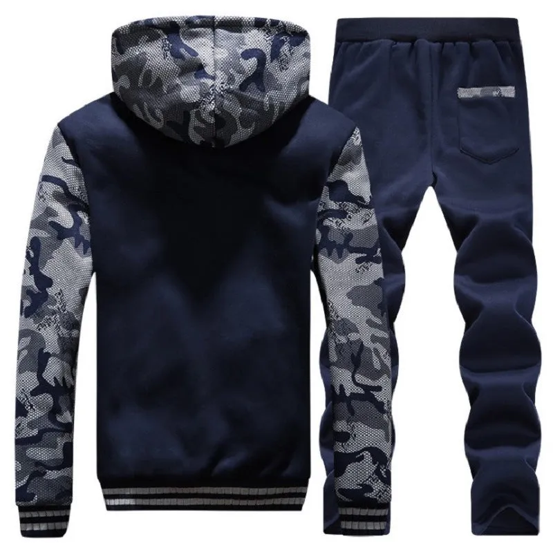 Sporting Fleece Thick Hooded Casual Track Suit