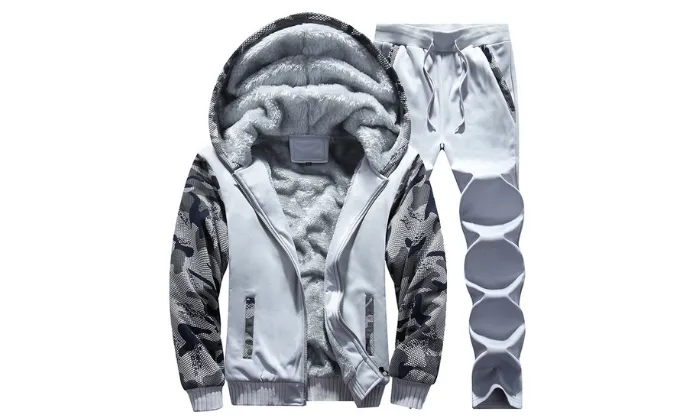 Sporting Fleece Thick Hooded Casual Track Suit
