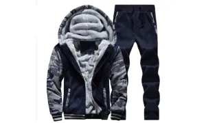 Sporting Fleece Thick Hooded Casual Track Suit