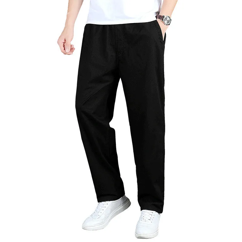 Stefano™ | Men's Loose Fit Solid Color Casual Trousers