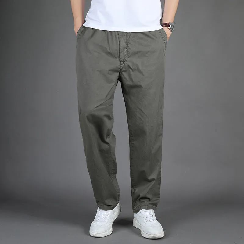 Stefano™ | Men's Loose Fit Solid Color Casual Trousers