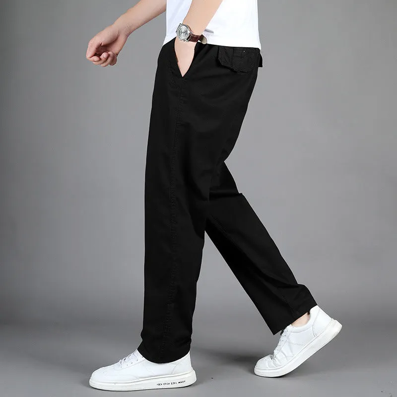 Stefano™ | Men's Loose Fit Solid Color Casual Trousers