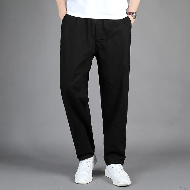 Stefano™ | Men's Loose Fit Solid Color Casual Trousers
