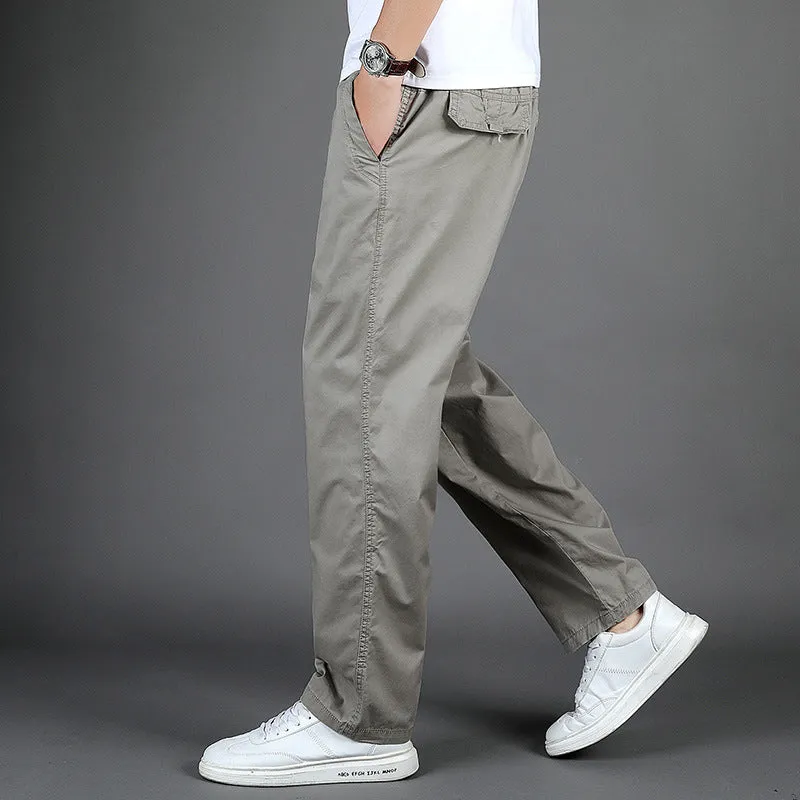 Stefano™ | Men's Loose Fit Solid Color Casual Trousers