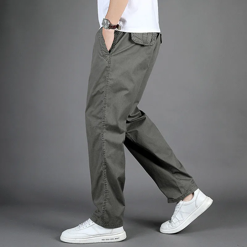 Stefano™ | Men's Loose Fit Solid Color Casual Trousers