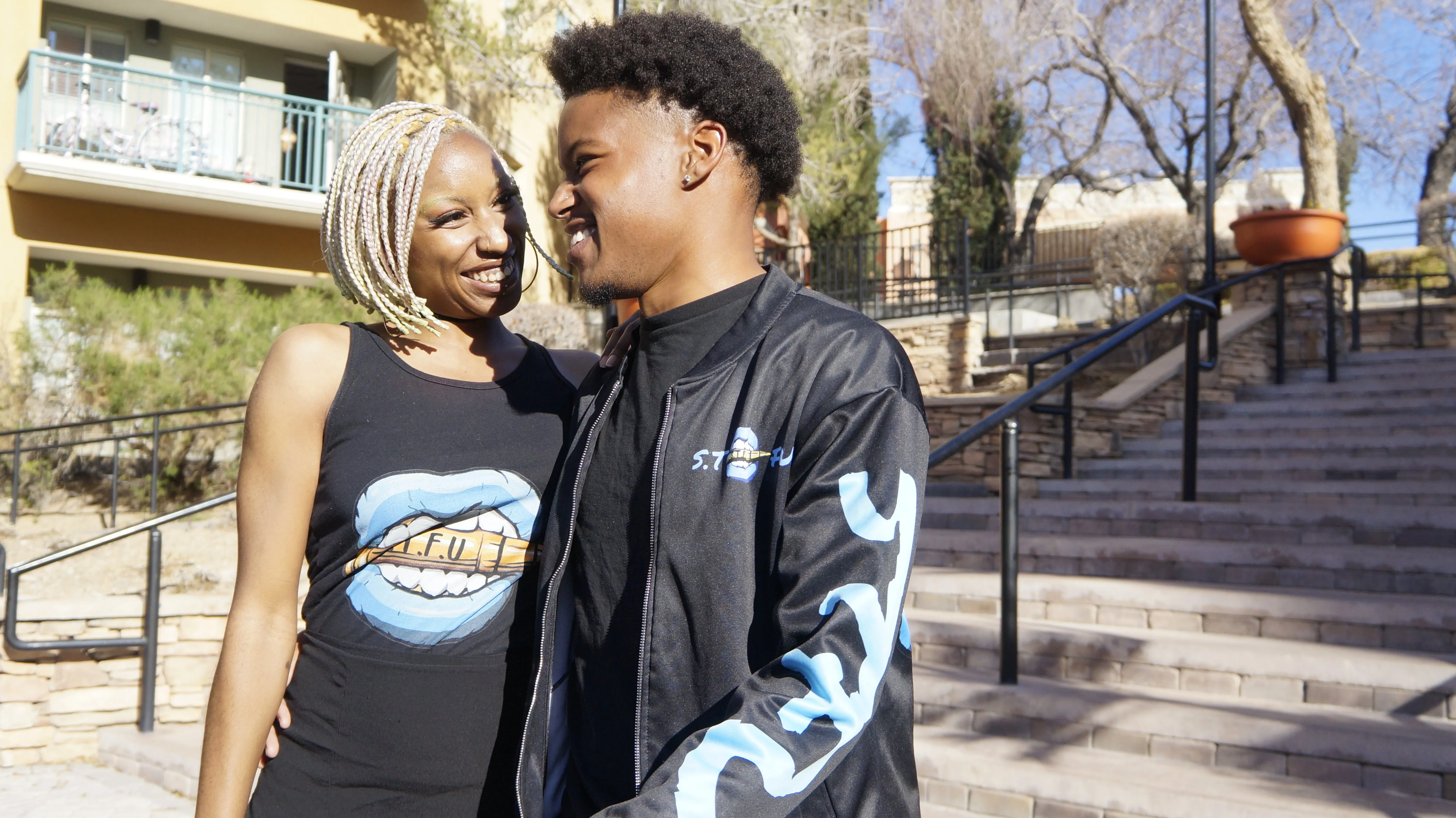 STFU Ice Blue Logo Unisex Tank Top