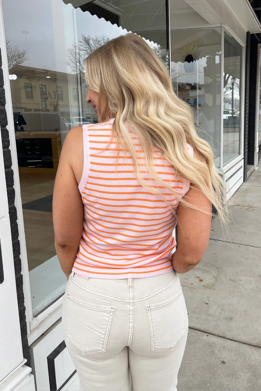 Striped Sweater Muscle Tank