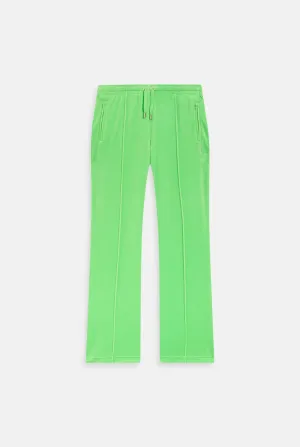 SUMMER GREEN VELOUR DIAMANTÉ TRACKSUIT BOTTOM