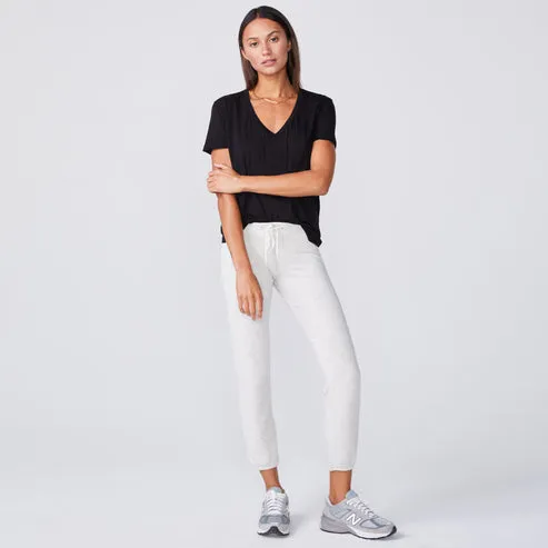 SUPER FINE JERSEY FITTED V NECK TEE